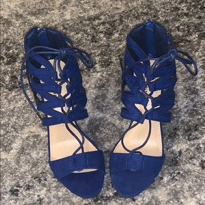 Royal Blue Tie Up Heel!